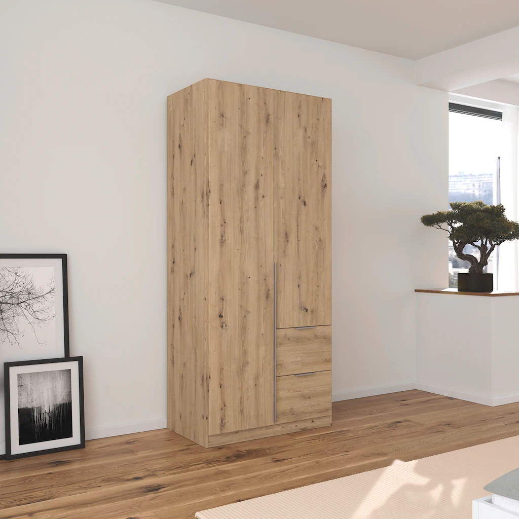 rauch DrehtÂ¨Â¹renschrank ?Kleiderschrank Schrank Garderobe AGORDO mit Dekor- oder Hochglanzfront?, (in zwei Griff-Farben mit Dekor- oder Hochglanzfront), mit Au?enschubk?sten, in 6 Breiten und 2 H?hen MADE IN GERMANY
