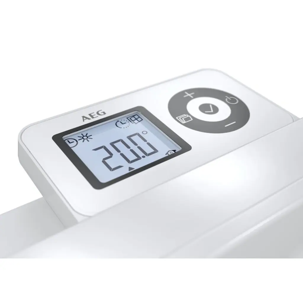 AEG Haustechnik Konvektor ??WKL 755?, Elektroheizung energiesparend, 750 W?, fÂ¨Â¹r ca. 9 m2, LCD-Display, Wochenzeitschaltuhr