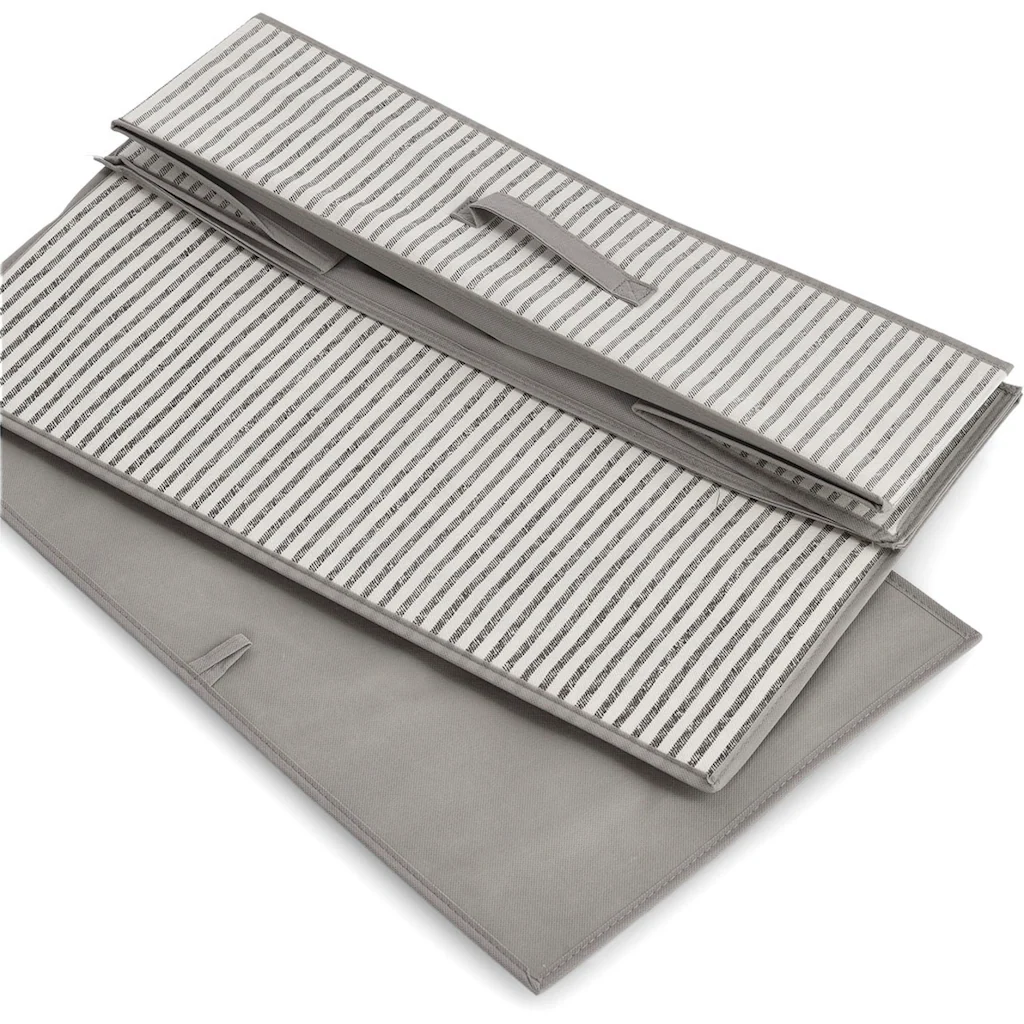 Zeller Present Aufbewahrungsbox ?Stripes?, Vlies, beige