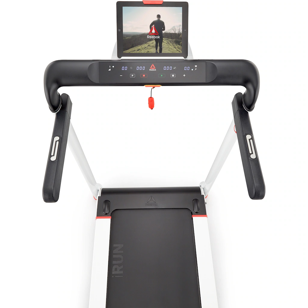 Reebok Laufband ?i-Run 4.0?, (im Ultra-Kompakt Faltdesign, mit Tablet-/Handyhalterung), bis max. 16 km/h, klappbar
