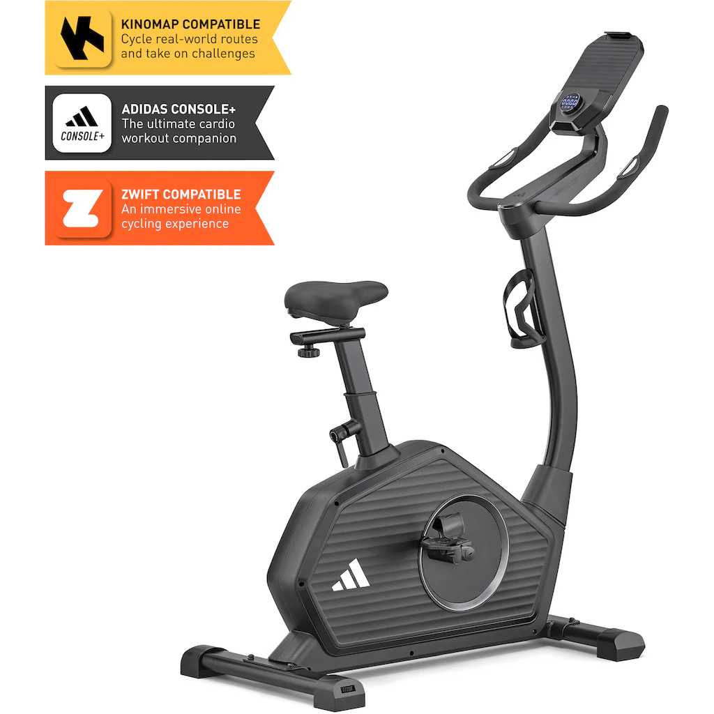 adidas Performance Ergometer ?C-24c?, (mit Tablet-Halterung, LED-Display, mit Bluetooth und App-Funktion), Schwungmasse ca. 7 kg, 32 Widerstandsstufen
