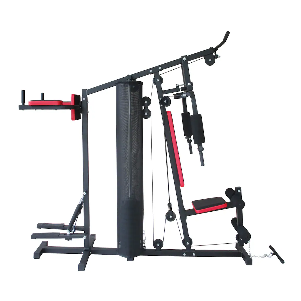 MOTIVE FITNESS by U.N.O. Kraftstation ?Multi-Gym Challenge?, 10 Gewichtsbl?cke, (Butterflystange, Latzug, Ruderfunktion und mehr), multifunktionale Fitnessstation, max. Trainingsgewicht 100 kg