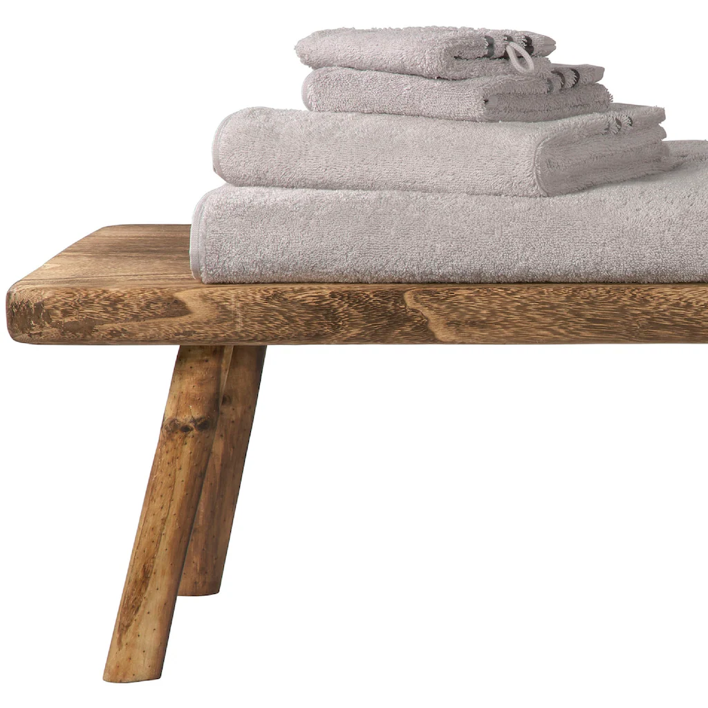 Schiesser HandtÂ¨Â¹cher ?Skyline Color aus 100 % Baumwolle mit eleganter StreifenbordÂ¨Â¹re?, (Set, 4 St., 4 HandtÂ¨Â¹cher (50x100 cm), MADE IN GREEN by OEKO-TEX?