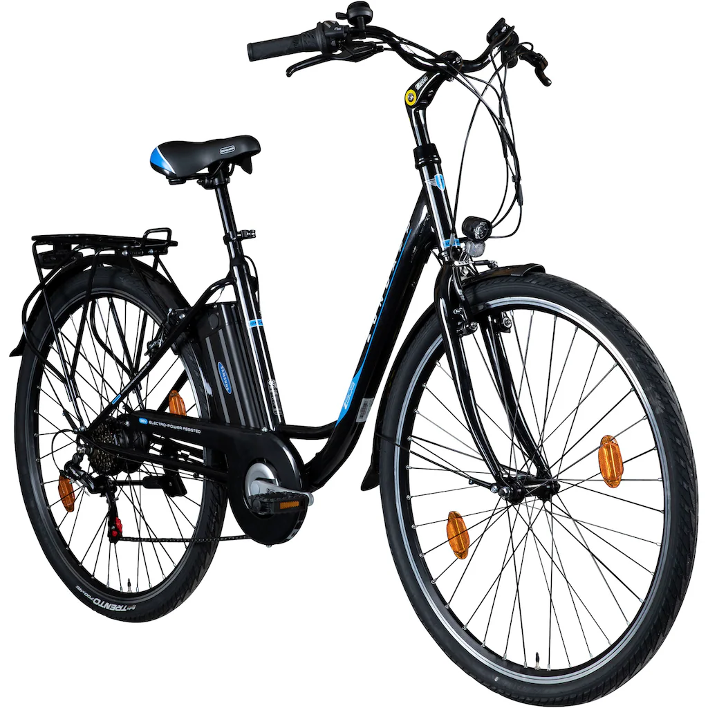ZÂ¨Â¹ndapp E-Bike ?Z505?, 6 Gang, Shimano, Tourney, Heckmotor 250 W, Pedelec, Elektrofahrrad fÂ¨Â¹r Damen u. Herren