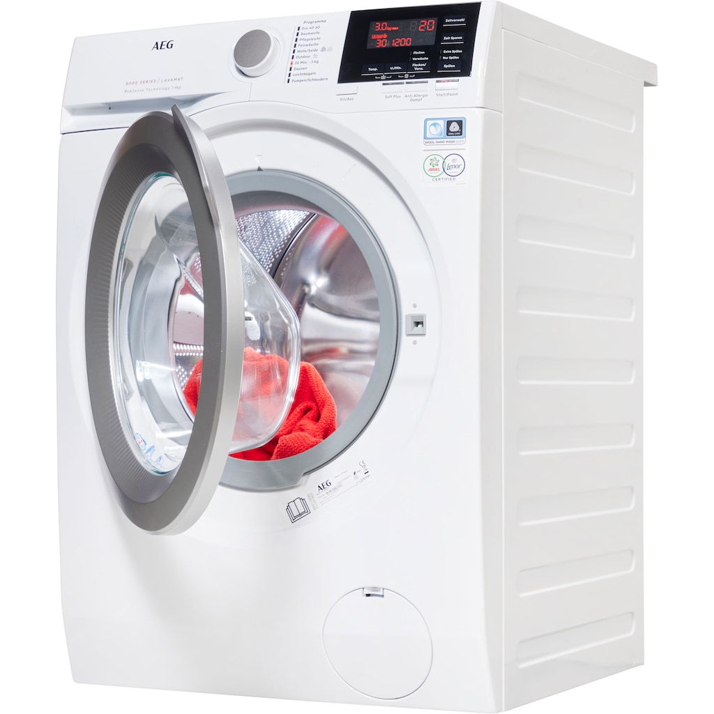 AEG Waschmaschine Serie 6000 ?L6FB49VFL?, 9 kg, 1400 U/min, Hygiene-/ Anti-Allergie Programm mit Dampf